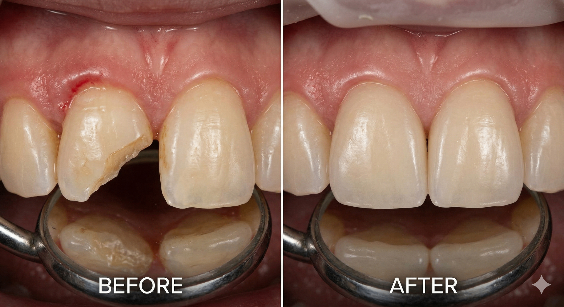Fractured front tooth repair